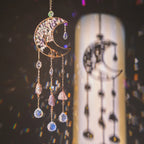 DIY Sun Pendant Amethyst Sun Catcher Crystal Sun Light Catcher Pendant Amethyst Ornaments Hanging Drop Outdoor Garden Home Decor