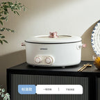Mandarin duck electric hot pot four-square box multi-functional household 6L large-capacity electric cooking pot new model