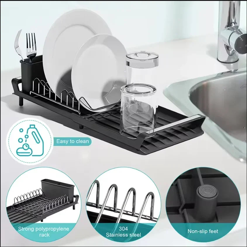 1pcs Expandable Small Dish Kitchen Organizer Shelf for Drying Counter Dish Drainer Removable Cutlery Holder Kitchen Accessories