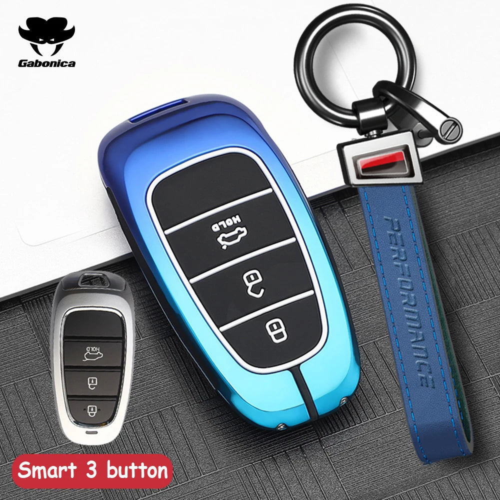 3 4 Buttons New Car Smart Key Case Cover For Hyundai N Performance Tucson Solaris Sonata Hybrid NEXO NX4 Santafe dn8 Accessories