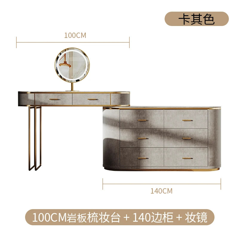 Girl Garden Vanity Table Bedroom Mirror Modern Bathroom Dressing Table Jewelry Organizer Mesa De Maquillaje Trendy Furniture
