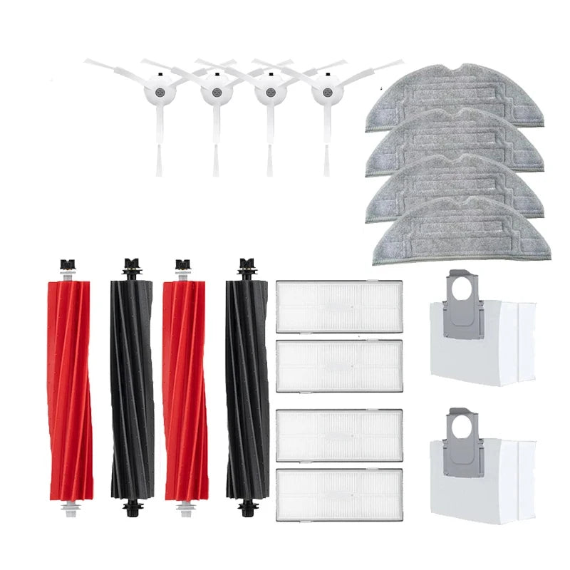 For Roborock S8 Pro Ultra Robot Vacuum Spare Parts Main Side Brushes Mop Cloths HEPA Filters Dust Bags Accessories