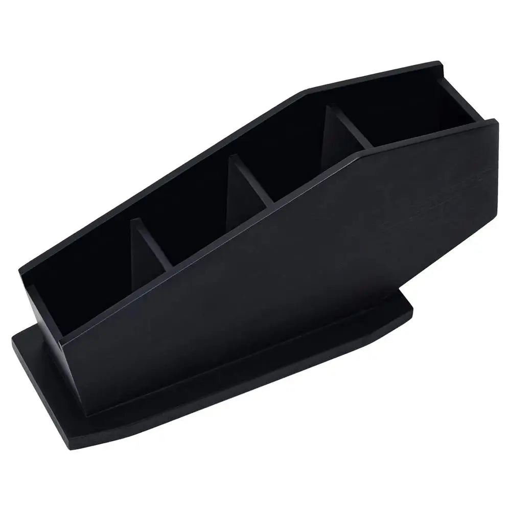 Day Night Cosmetic Brush Organizer Gothic Wooden Coffin Makeup Holder Cosmetic Storage Spooky Compartment Pen Holder