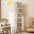 Rotating bookshelf 360 degree floor storage shelf Internet celebrity home simple student bookcase