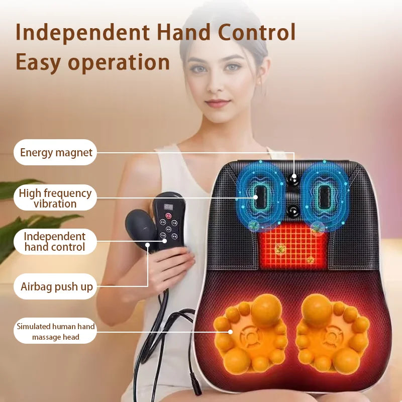 Shiatsu Neck & Back Massager Pillow - Electric Heating & Vibration for Car/Home | AlluCanFind