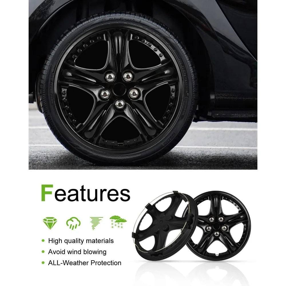 Hubcap Auto Tire Replacement Exterior Cap OEM Steel Wheel Hubcaps Wheel Cover Rim 13 Inch Hub Caps Universal Set of 4 PP