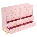 8 Drawer Dresser with Metal Handles,Modern Wood Chest of Drawers,Sturdy Frame Bedroom Furniture for Closet Hallway