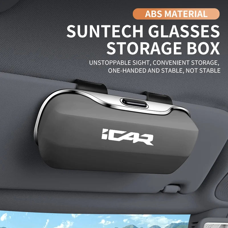 Chery Icar 03 V23 03t Jaecoo 6 Ik122t 2025 Accessories Car Visor Sunglasses Car Glasses Case Glasses Holder Clip Box