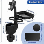 Car Cup Holder Expander 360° Rotating Beverage Coffee Holder Phones Stand Multi Functional Durable and Stable Car Cup Holder