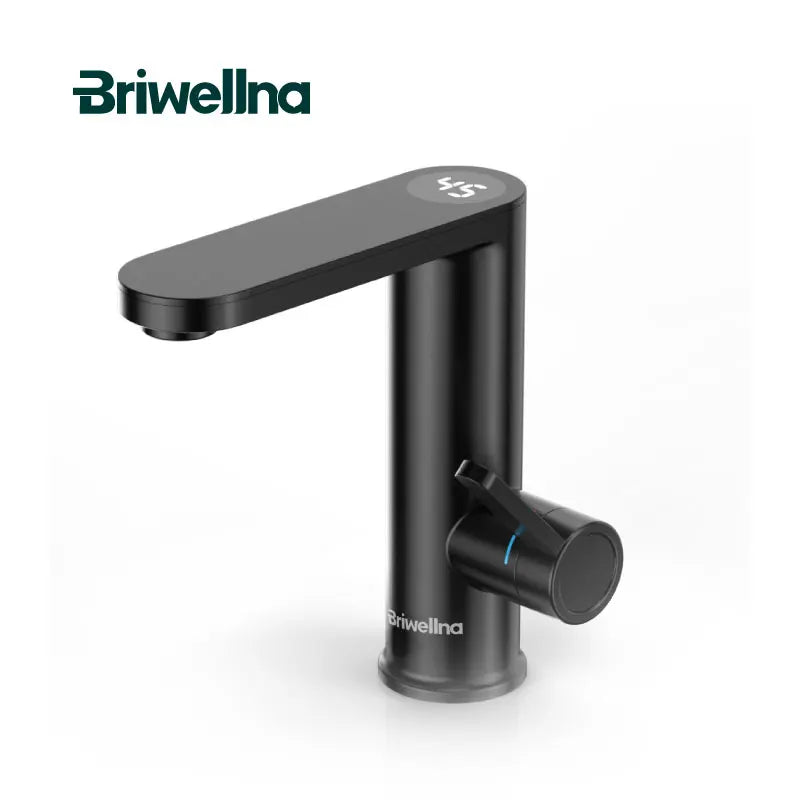 Briwellna Water Heater 220V 2 in 1 Basin Faucet Cold and Hot Water Tap Tankless Water Heater Flowing Eectric Faucet Heated Mixer