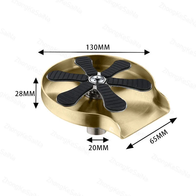 High Pressure Glass Rinser Stainless Steel Cup Rinser for Kitchen Kitchen Accessories Hydro Jet Cup Cleaner for Bar Kitchen