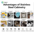 Customized Bestselling Custom Outdoor Kitchen Modern Design Modern Modular Stainless Steel Cabinets