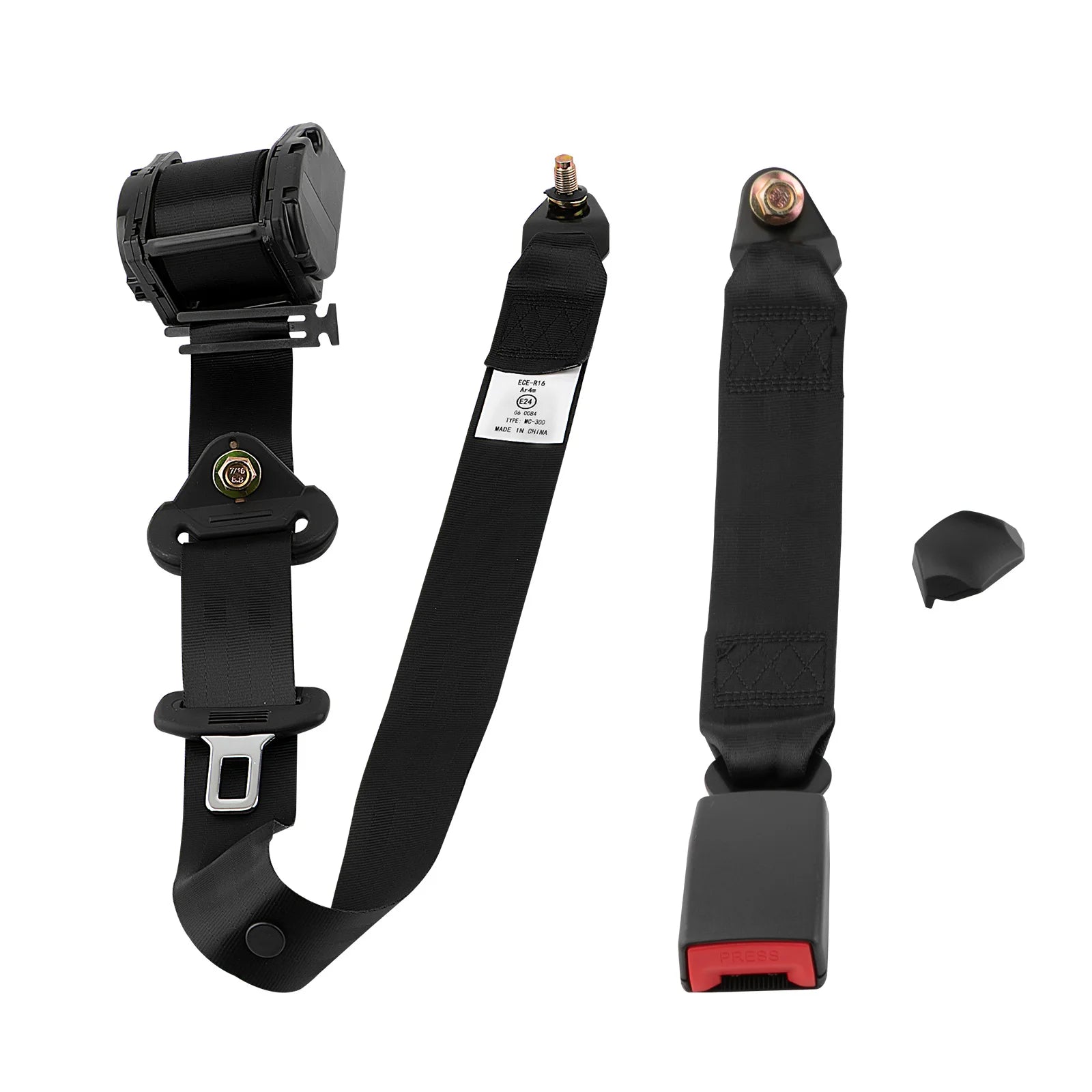 1x 3 Point Adjustable  Belts Universal For Rear Side Seats Of Trucks