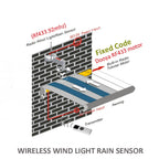Smart Wireless Wind Light Rain Sensor,RF433 Signal Transmitter,only for Dooya RF433 Curtain Motor,Open Close Window Automatical