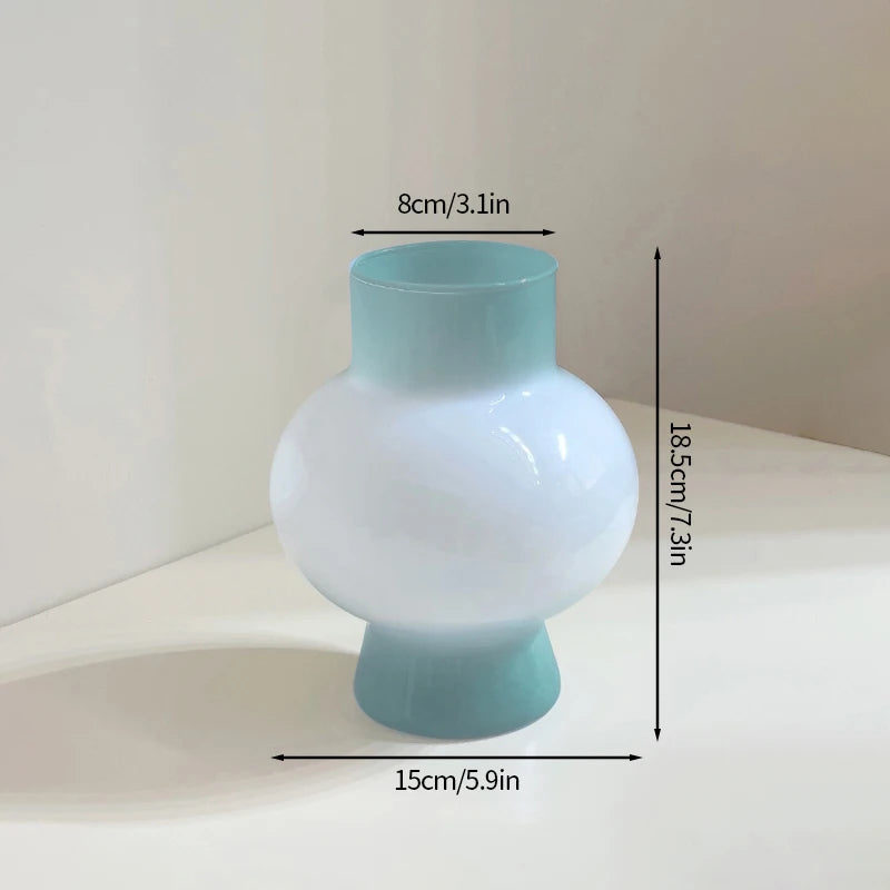Retro Glass Vase Flower Vase Decoration Home Decoration Flower Bottle Vase for Flowers Wedding Table Decor Home Desktop Decor