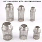 304 Stainless Steel Male Thread Mesh Cover Aquarium Fish Tank Water Pump Inlet Filter Screen Garden Irrigation Pump Hose Filters