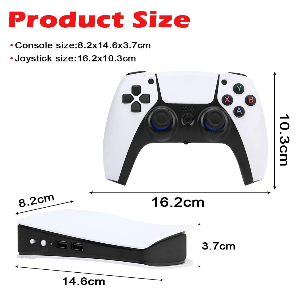 NEW GB5 Video Game Console 64GB/128GB 40000 Free Games HD TV Game Box 5 Two Gamepads For PS1/PPSPP/MAME Arcade Gaming Stick