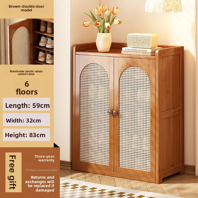 shoe cabinet multi-layer dust shoe rack large capacity double door shoe storage rack