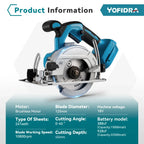 1000W Brushless Electric Circular Saw 10800RPM Cordless Multifunctional Woodworking Cutting Power Tool For Makita Battery Pin