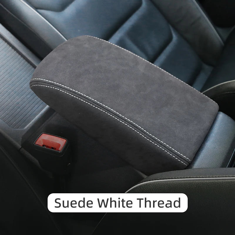 For VW Golf 7 Volkswagen Golf mk7 Accessories Central Control Pad Seat Armrest Box Protective Cover Ultra Fine Fiber Leather
