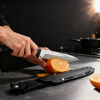1/2 set kitchen knife set, equipped with high-end black sheath, suitable for kitchen use, a vegetable cutting and boning knife