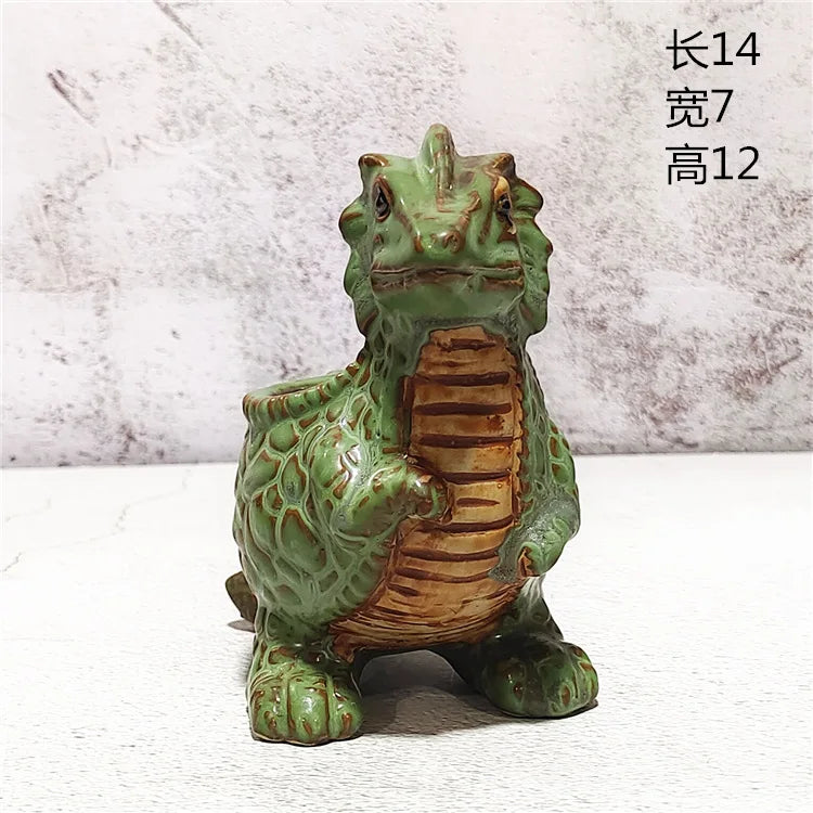 Creative Cartoon Cute Cartoon Dinosaur Flower Pot Container Ceramic Succulent Pot Flower Pot Plant Pots Home Decor