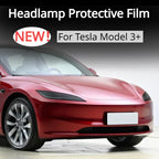 Headlamp Protective Film For Tesla Model 3+ TPU Transparent Smoked Black Headlight Film New Model3 Highland 2024 Car Accessories