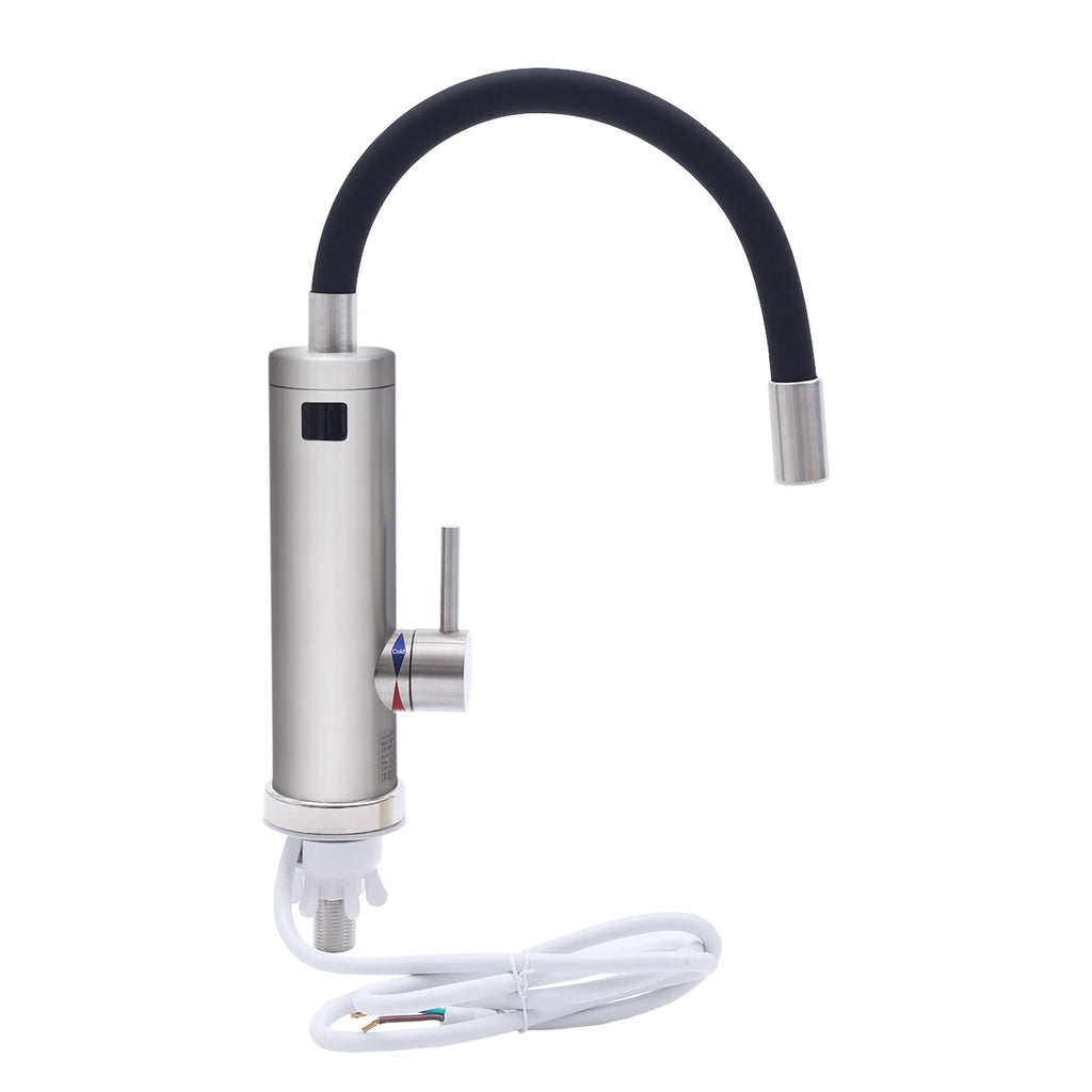 3000W Stainless Steel Kitchen Electric Faucet Rotatable Hose High Safety Hot and Cold Water Control Faucet