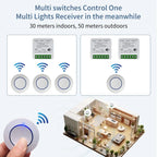 Tuya WiFi Smart Switch 16A 20A 100-240V Relay Controller RF433Mhz Wireless Remote Control Mini Round Panel Switch For LED Lamp