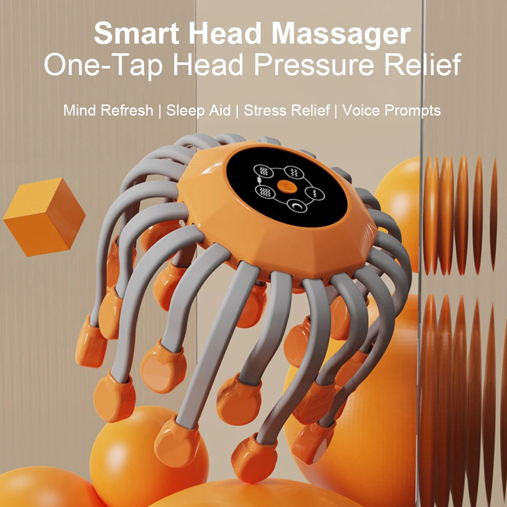 20-Claw Electric Octopus Head Massager