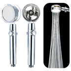 Shower Head Water Saving Flow 360 Degrees Rotating With Small Fan ABS Rain High Pressure spray Nozzle Bathroom Accessories
