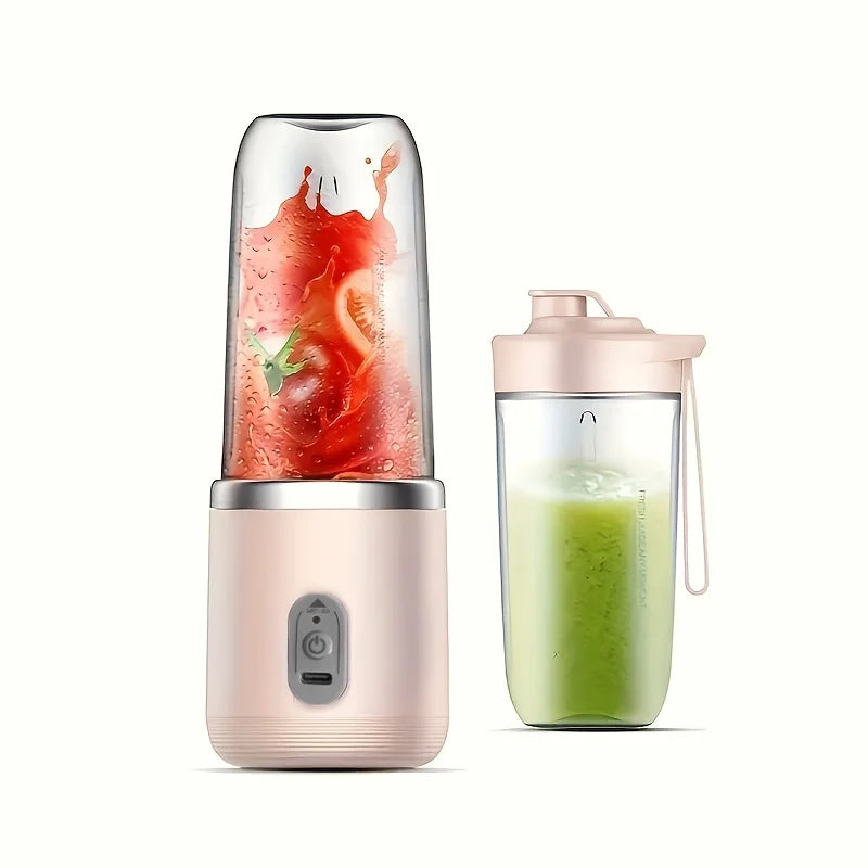 1 PC portable blender with 2 USB rechargeable personal juicers, button controlled, suitable for home and travel