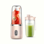 1 PC portable blender with 2 USB rechargeable personal juicers, button controlled, suitable for home and travel