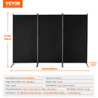 VEVOR 3/4/6 Panel Room Divider Folding Privacy Screen and Portable Freestanding Room Partitions for Office Bedroom Study Hotel
