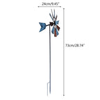 Wrought Iron Rotating Windmill Metal Wind Spinner Landscape Ornament for Outdoor Courtyard Yard Lawn Pinwheel Decor Supplies