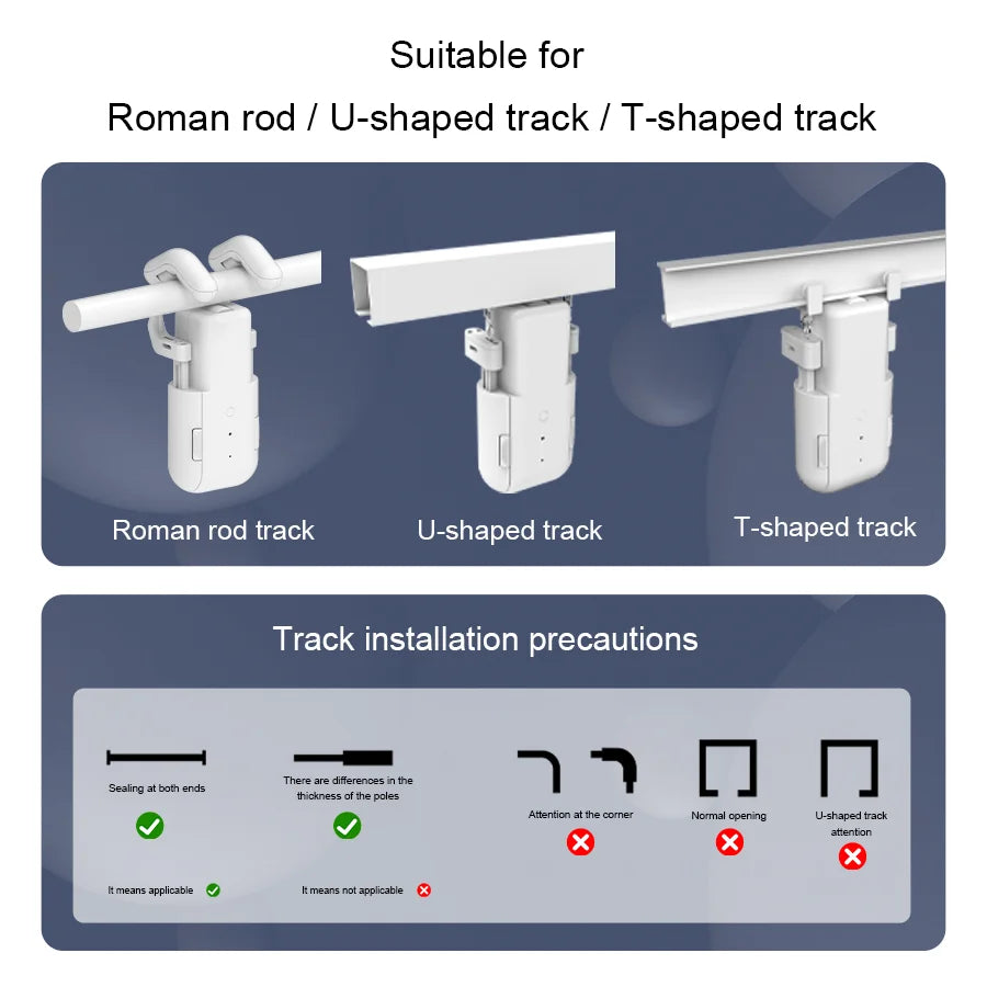 WiFi Smart curtain robot with Gateway App Control ,automatic switch ,Timer switch, 3in1 track（Equipped with remote control）