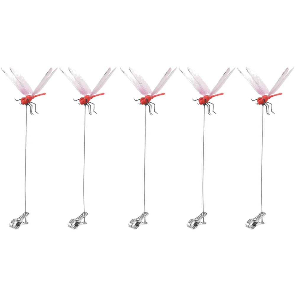 20-3pcs 31cm Simulation Dragonfly Clip Bug Deterrent Realistic Dragonfly Hat Clip Bug Repellent Dragonfly Home Garden Decor