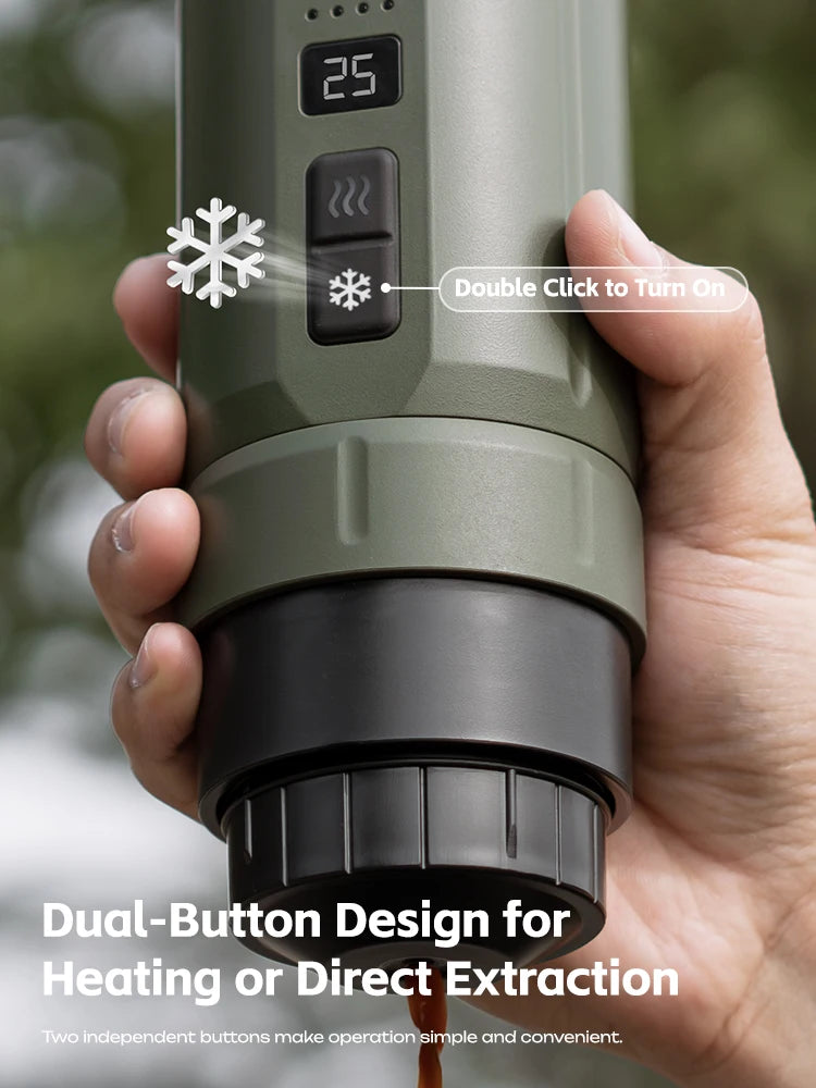 HiBREW Portable Espresso Coffee Machine for Car & Home Camping Coffee Maker Fit Nespresso Dolce Capsule Powder H4C