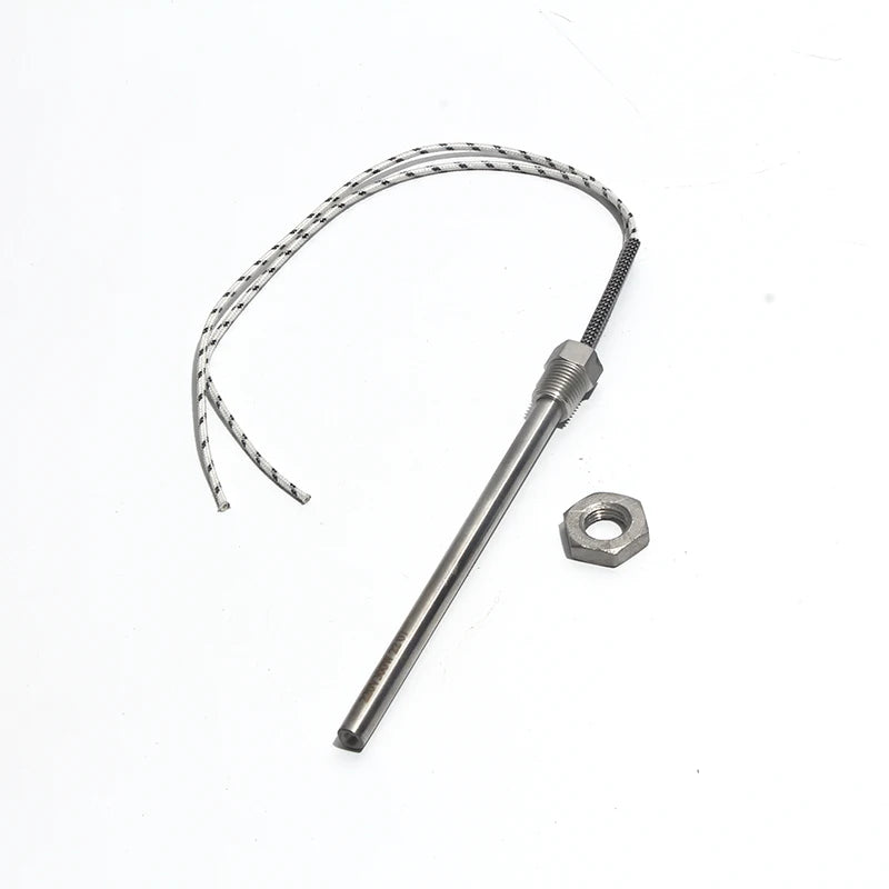 LUJINXUN 12V 24V DN8/12.8mm BSP Mold Threaded Single Head Heating Tube 200-600W 8x100-300mm Cartridge Heater Stainess Steel 1pc