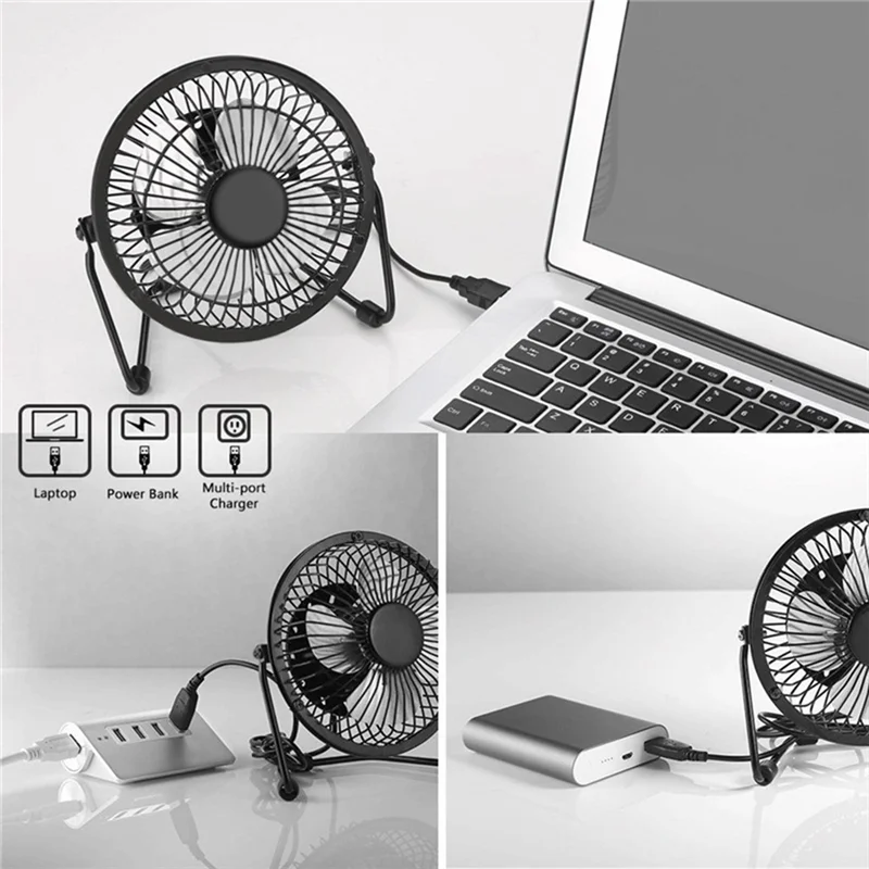 Mini Solar Panel Powered Ventilator Fan Portable 5W 4 Inch Greenhouse