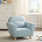 Children's Upholstered Accent Armchair Stylish Indoor Armchair Cozy Foam Filling Sturdy Wooden Frame Easy Assembly Kids Room