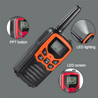 2Pcs Handheld Walkie Talkie Radio 22 Channels Set 10 Km Uhf 400-470 Mhz Dual Band Long Range Communication Transceiver HGC