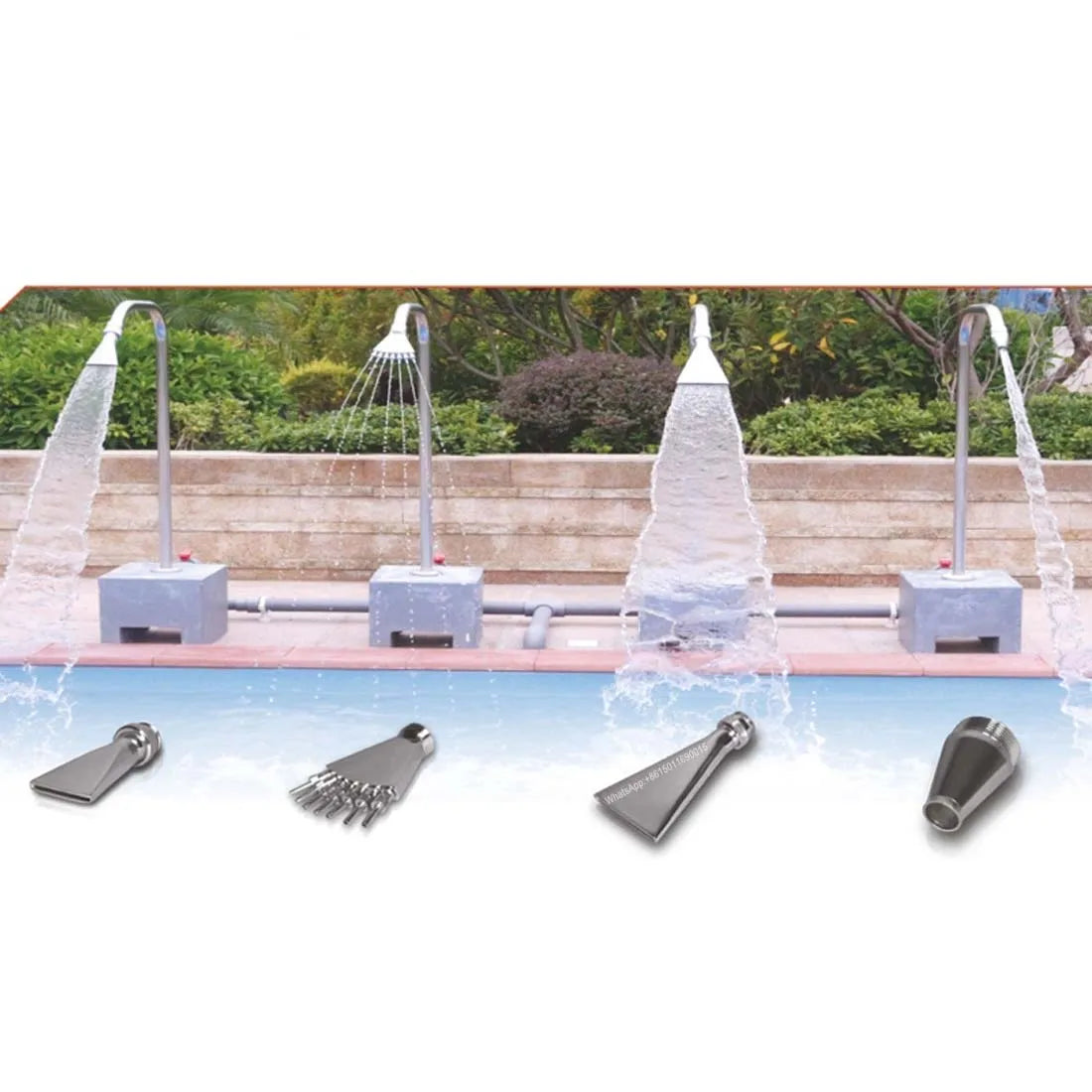 SPA spa impact cast waterfall duckbill impactor 304 stainless steel equipment swimming pool spa massage nozzle