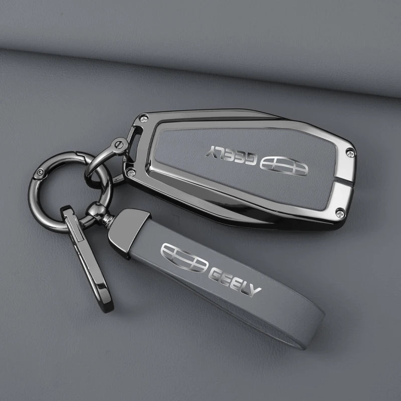 Alloy Car Key Cover Case for Geely Coolray X6 geometry c Emgrand Global kulrey Hawk GX7 okavango smart Remote Car Accessories
