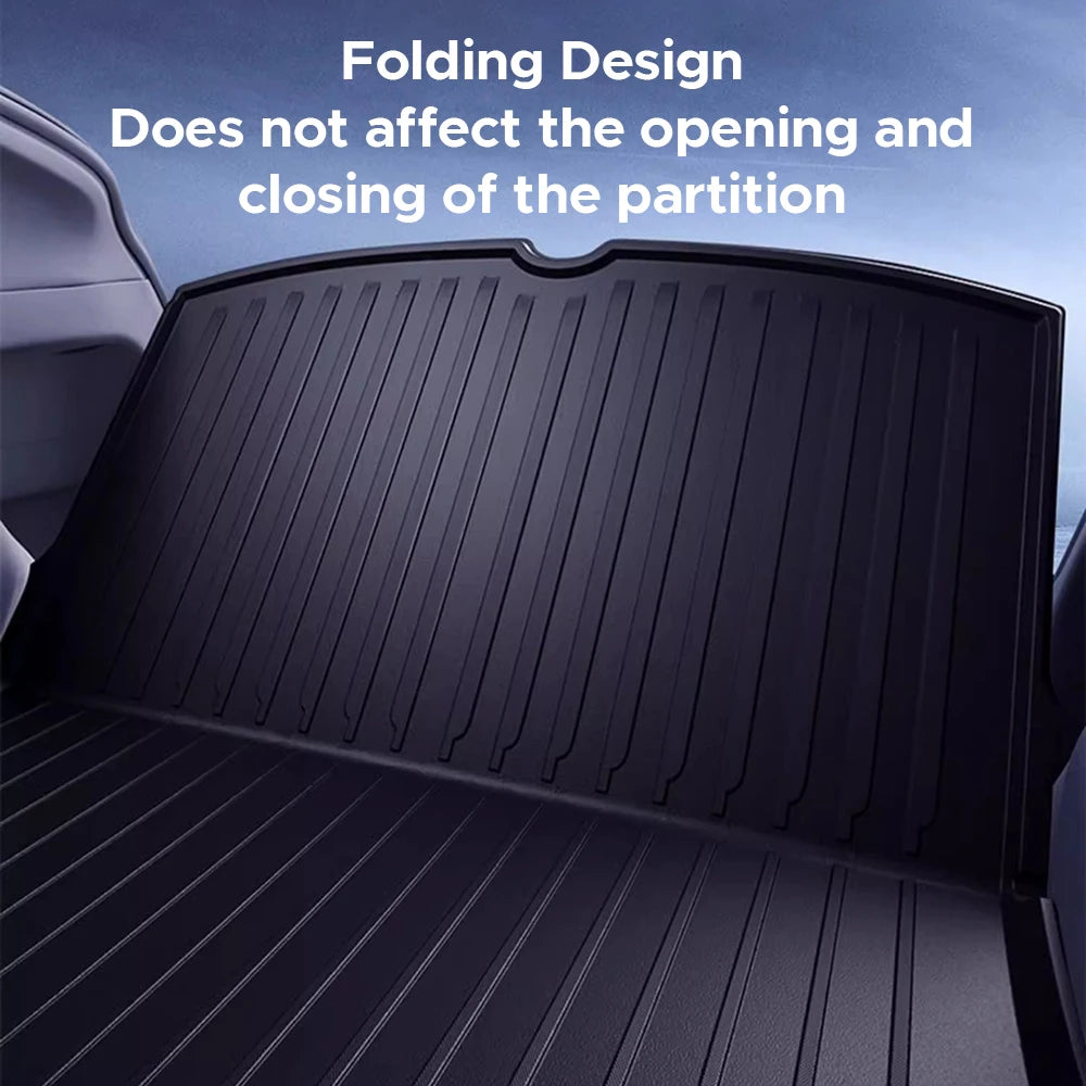 For Tesla Model Y 2020-2024 Front and Back Trunk Mat TPE Carpet Waterproof Weather-resistant Pads Up and Down Layer Mats