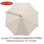 Parasol Replacement Cloth Outdoor Garden Banana Umbrella Cover Waterproof Sunshade Canopy For 6 Ribs/8 Ribs Parasol