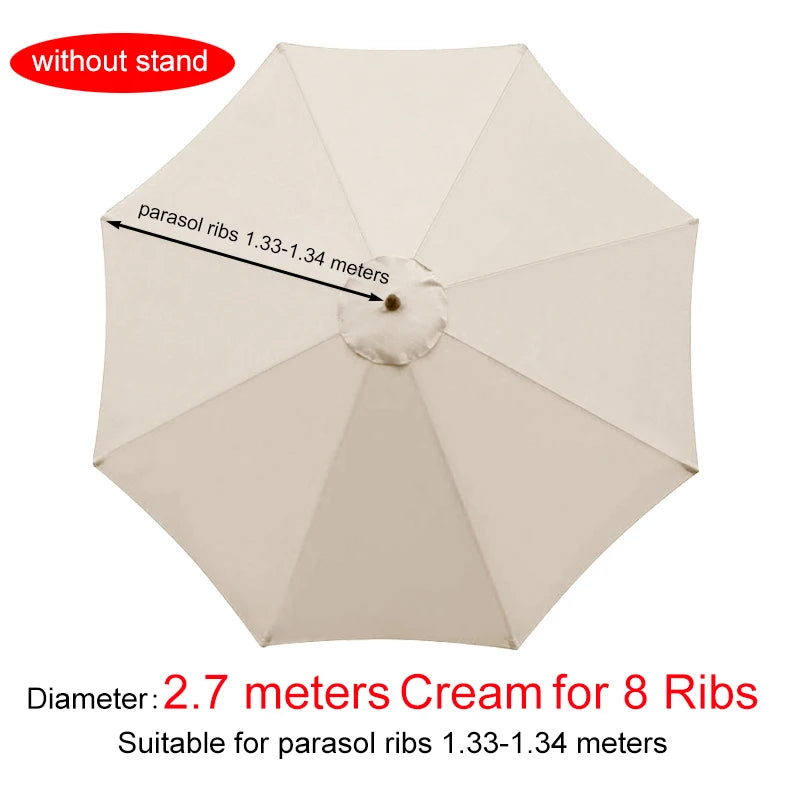 Parasol Replacement Cloth Outdoor Garden Banana Umbrella Cover Waterproof Sunshade Canopy For 6 Ribs/8 Ribs Parasol