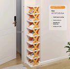 Multi Layer Simple Shoes Shelf 3/6/9tier New Folding Shoe Rack Color Cabinet Multi-Folding Space-Saving Diy Home Organizer Shelf