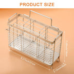[CLOS] Kitchen Hanging Stainless Steel Chopsticks Spoons Fork Cutlery Holder Organizer Rack Drainer Storage