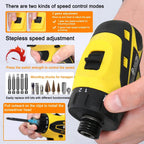 12V Cordless Drill Electric Screwdriver Mini Wireless Power Driver Lithium-Ion Battery Home DIY 18+1 TorqueSettings